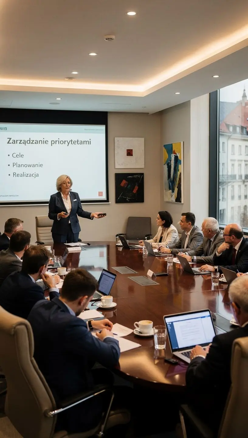 Zdjęcie profesjonalnej osoby planującej dzień pracy przy komputerze z listą zadań do wykonania.
